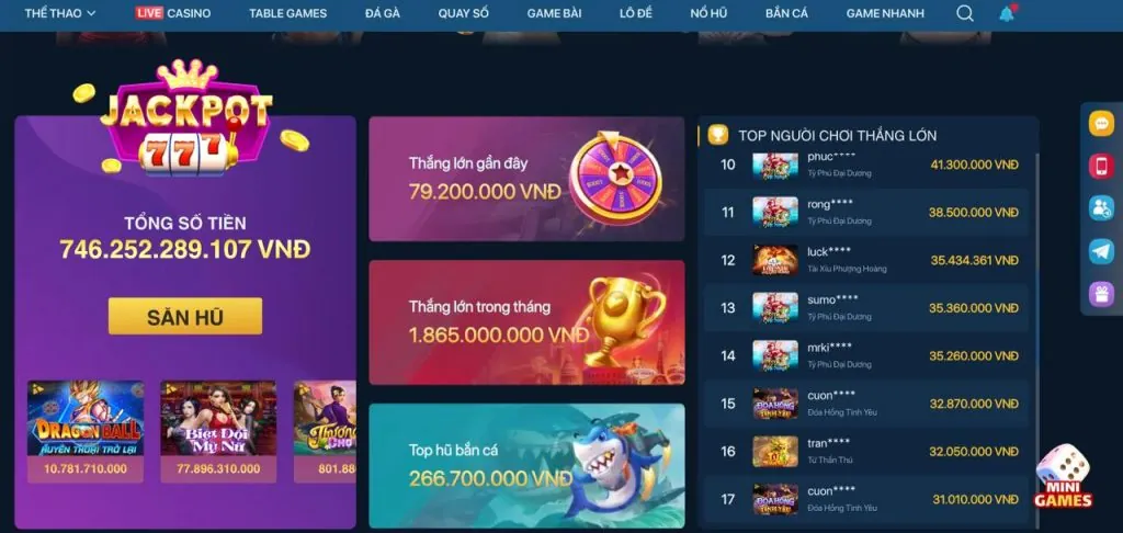 Các loại trò chơi slot phổ biến tại tải nn88d